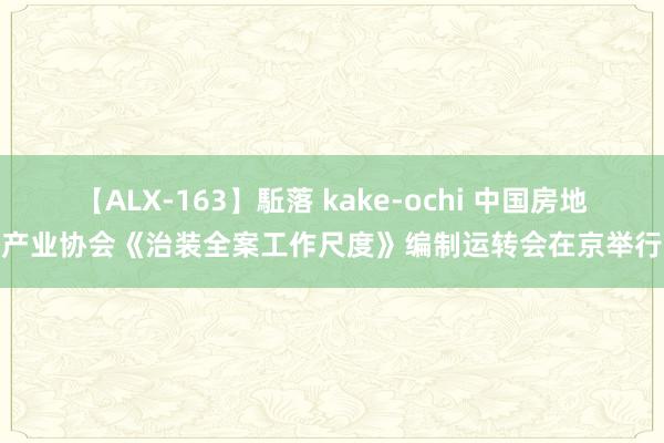 【ALX-163】駈落 kake-ochi 中国房地产业协会《治装全案工作尺度》编制运转会在京举行