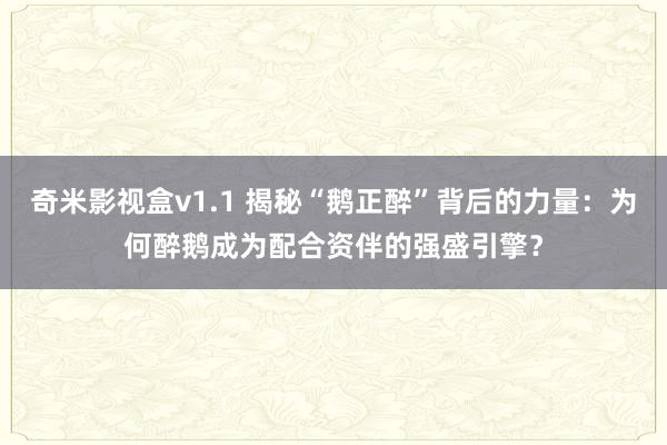 奇米影视盒v1.1 揭秘“鹅正醉”背后的力量：为何醉鹅成为配合资伴的强盛引擎？